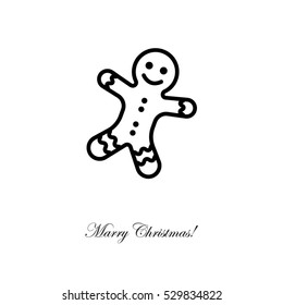 Web line icon. Christmas gingerbread