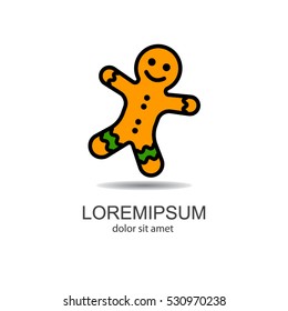 Web line icon. Christmas gingerbread