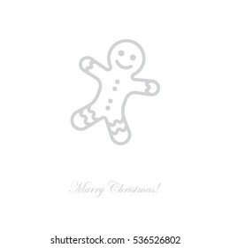 Web line icon. Christmas gingerbread