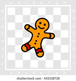 Web line icon. Christmas gingerbread