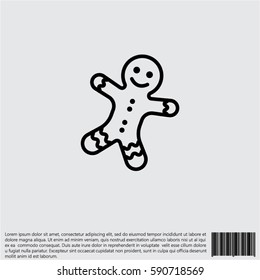 Web line icon. Christmas gingerbread