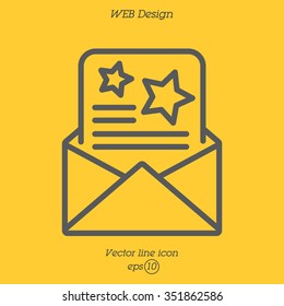 Web line icon. Christmas Greetings, Christmas card