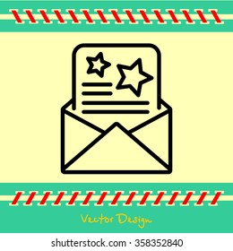 Web line icon. Christmas Greetings, Christmas card