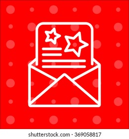 Web line icon. Christmas Greetings, Christmas card