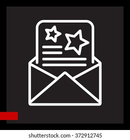 Web line icon. Christmas Greetings, Christmas card