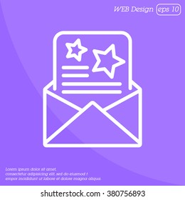 Web line icon. Christmas Greetings, Christmas card
