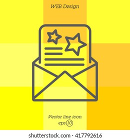 Web line icon. Christmas Greetings, Christmas card