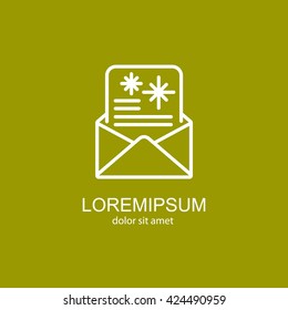 Web line icon. Christmas Greetings, Christmas card