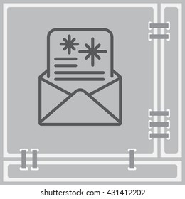 Web line icon. Christmas Greetings, Christmas card