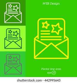Web line icon. Christmas Greetings, Christmas card