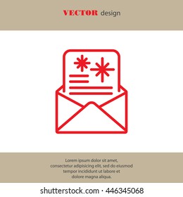 Web line icon. Christmas Greetings, Christmas card