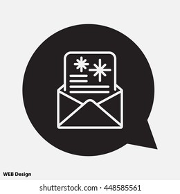 Web line icon. Christmas Greetings, Christmas card