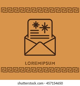 Web line icon. Christmas Greetings, Christmas card