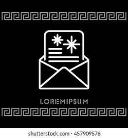 Web line icon. Christmas Greetings, Christmas card