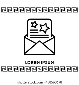 Web line icon. Christmas Greetings, Christmas card