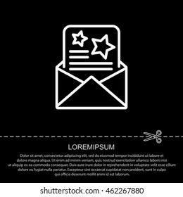 Web line icon. Christmas Greetings, Christmas card