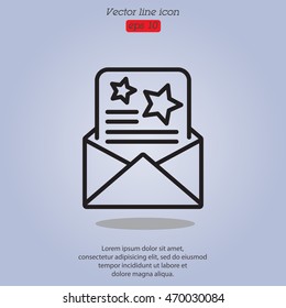 Web line icon. Christmas Greetings, Christmas card