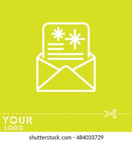 Web line icon. Christmas Greetings, Christmas card