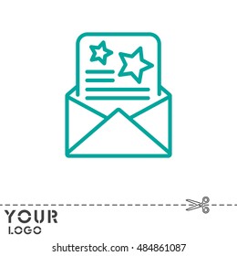 Web line icon. Christmas Greetings, Christmas card