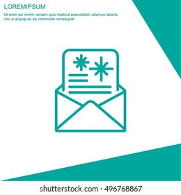 Web line icon. Christmas Greetings, Christmas card