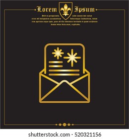 Web line icon. Christmas Greetings, Christmas card