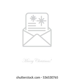Web line icon. Christmas Greetings, Christmas card