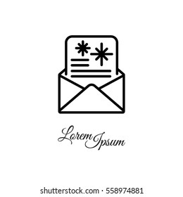 Web line icon. Christmas Greetings, Christmas card