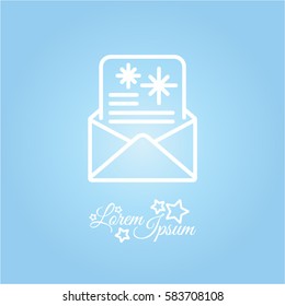 Web line icon. Christmas Greetings, Christmas card