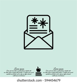 Web line icon. Christmas Greetings, Christmas card