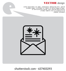 Web line icon. Christmas Greetings, Christmas card