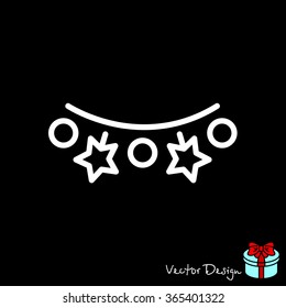 Web line icon. Christmas lights