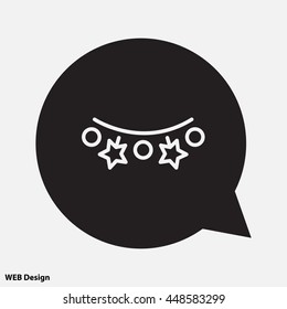 Web line icon. Christmas lights