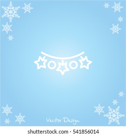Web line icon. Christmas lights