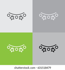 Web line icon. Christmas lights