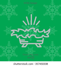 Web line icon. Christmas nursery, nativity scenes