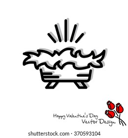 Web line icon. Christmas nursery, nativity scenes