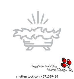 Web line icon. Christmas nursery, nativity scenes