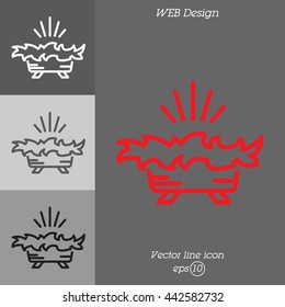 Web line icon. Christmas nursery, nativity scenes