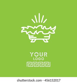 Web line icon. Christmas nursery, nativity scenes
