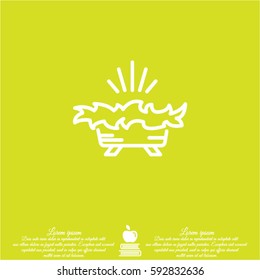 Web line icon. Christmas nursery, nativity scenes