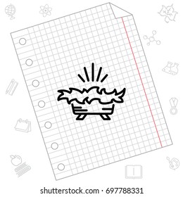 Web line icon. Christmas nursery, nativity scenes
