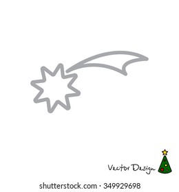 Web line icon. Christmas Star, star of Bethlehem