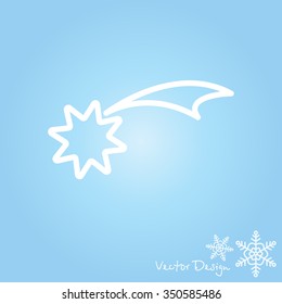 Web line icon. Christmas Star, star of Bethlehem
