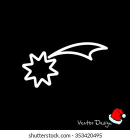 Web line icon. Christmas Star, star of Bethlehem
