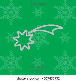 Web line icon. Christmas Star, star of Bethlehem