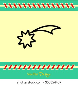 Web line icon. Christmas Star, star of Bethlehem