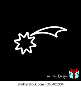 Web line icon. Christmas Star, star of Bethlehem