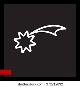Web line icon. Christmas Star, star of Bethlehem