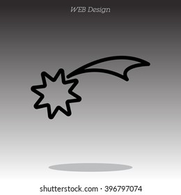Web line icon. Christmas Star, star of Bethlehem