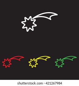 Web line icon. Christmas Star, star of Bethlehem